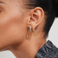BLOOM recycled crystal hoop earrings gold-plated
