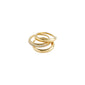 BLOOM recycled crystal ring, 3-in-1 set,  gold-plated
