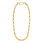 PHASE necklace gold-plated: A 48cm adjustable gold-tone link chain with a tubular carabiner clasp, merging urban style and classic simplicity from Pilgrim's collection.