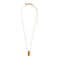 CHAKRA Carnelian necklace gold-plated featuring a radiant orange carnelian stone pendant on a 40 cm adjustable chain, showcasing Scandinavian craftsmanship.
