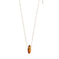 CHAKRA Carnelian necklace gold-plated featuring a radiant orange carnelian stone pendant on a 40 cm gold chain with a 9 cm extension.