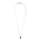CHAKRA Amethyst necklace silver-plated featuring a purple amethyst pendant on a silver chain, designed to enhance intuition and mental presence.