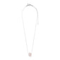 CHAKRA Rose Quartz necklace silver-plated featuring a pink rose quartz pendant on a silver chain, designed to promote love and happiness.