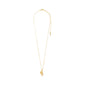 BREEZE necklace, gold-plated, featuring a slim box chain and conch pendant, perfect for adding summer vibes to any outfit.