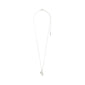 BREEZE necklace silver-plated with conch pendant on slim box chain, embodying summer vibes and crafted from recycled materials, perfect for a relaxed, stylish look.