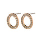 VICTORIA recycled crystal halo earrings rose gold-plated