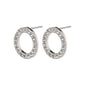 VICTORIA recycled crystal halo earrings silver-plated