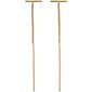 BRIELLE earrings gold-plated feature minimalist transverse bars and delicate chains, offering versatile style for a sophisticated and personal expression.