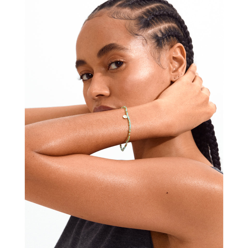 INDIE bracelet blue, gold-plated