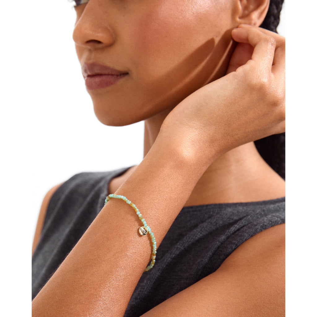 INDIE bracelet blue, gold-plated