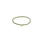 INDIE bracelet featuring faceted green beads and a subtle gold-plated charm, crafted on durable elastic. Perfect for layering and personal style expression.