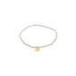 INDIE bracelet white, gold-plated