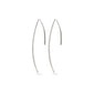 AGATHA earrings silver-plated, featuring a sleek, curved design, dangle elegantly, embodying Pilgrim's blend of timeless style and modern edge.