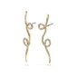 EBBA crystal snake earrings gold-plated
