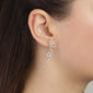 EBBA crystal snake earrings silver-plated