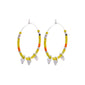 Earrings : Cadence : Silver Plated : Yellow