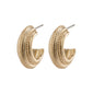 MACIE earrings, gold-plated hoops with braided design, embody Pilgrim's Scandinavian style, ideal for expressing strong feminine energy and power.