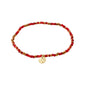 INDIE bracelet red, gold-plated