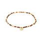 INDIE bracelet brown, gold-plated