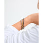 INDIE bracelet brown, gold-plated