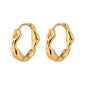 ZION small huggie hoop earrings, gold-plated, featuring quirky creole shapes, perfect for adding a playful yet classy touch to your style.