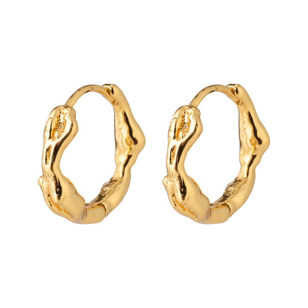 ZION small huggie hoop earrings gold-plated – Pilgrim