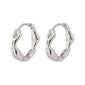 ZION recycled small huggie hoop earrings silver-plated
