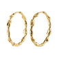 ZION organic shaped large hoops gold-plated