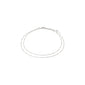 ELKA ankle chain 2-in-1 silver-plated, featuring two delicate chains with small round pendants, offering a chic, layered look.