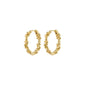SOLIDARITY recycled medium bubbles hoop earrings gold-plated