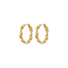 SOLIDARITY medium bubbles hoop earrings gold-plated