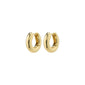 AICA recycled chunky huggie hoop earrings gold-plated
