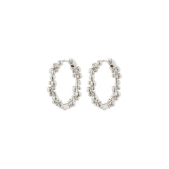 SOLIDARITY medium bubbles hoops silver-plated