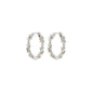 SOLIDARITY medium bubbles hoops, silver-plated earrings with asymmetric bubble shapes, offering a playful and dynamic silhouette, crafted from 99% recycled materials.