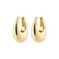 AUTUMN chunky retro hoop earrings, gold-plated with a teardrop design, showcasing a robust, chunky look, perfect for adding character to any outfit.