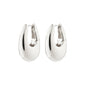 AUTUMN chunky retro hoop earrings silver-plated