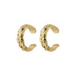 KINGA recycled cuff earrings gold-plated