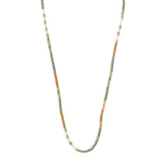 ALISON halsband brun, guldpläterad