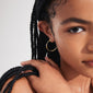 ALISON hoop earrings brown/gold-plated, featuring gold hoops adorned with earthy-toned glass beads, offering a natural bohemian style. Ideal for summer gatherings.