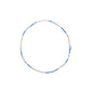ALISON necklace: blue and silver-plated with glass beads, offering a relaxed festival look. Features a 36 cm chain with a 9 cm extension for layering.