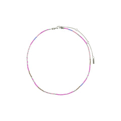 ALISON halsband lila, silverpläterad