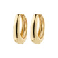 ASHER earrings, gold-plated chunky hoops with an oval design and click clasp, crafted from 99% recycled materials for a stylish and sustainable accessory.