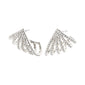 Silver-plated PRISCILLA earrings adorned with shimmering Preciosa crystals, designed for statement-making and crafted from 95% recycled materials for a trendy, sustainable look.
