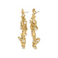 JUDE earrings gold-plated, featuring pearls and an organic design, embody a handcrafted, adventurous aesthetic. Perfect for showcasing individuality with Pilgrim's signature style.
