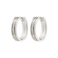 BENNETT silver-plated hoop earrings, featuring a wide, classic design with a modern Scandi touch and easy click clasp, made from 99% recycled materials.