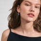 DIDO hoop earrings silver-plated, showcasing a modern, organic design with unique details. Highlighted by a convenient click clasp, reflecting Pilgrim's Scandinavian craftsmanship.
