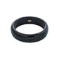 AASE bangle black from Pilgrim, crafted from recycled acrylic, featuring a gold center, perfect for a minimalist or bold summer fashion statement.
