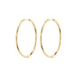 ARTEMIS gold-plated hoop earrings with a Scandinavian-inspired design, featuring shiny finish and practical click clasps, ideal for everyday or party wear.