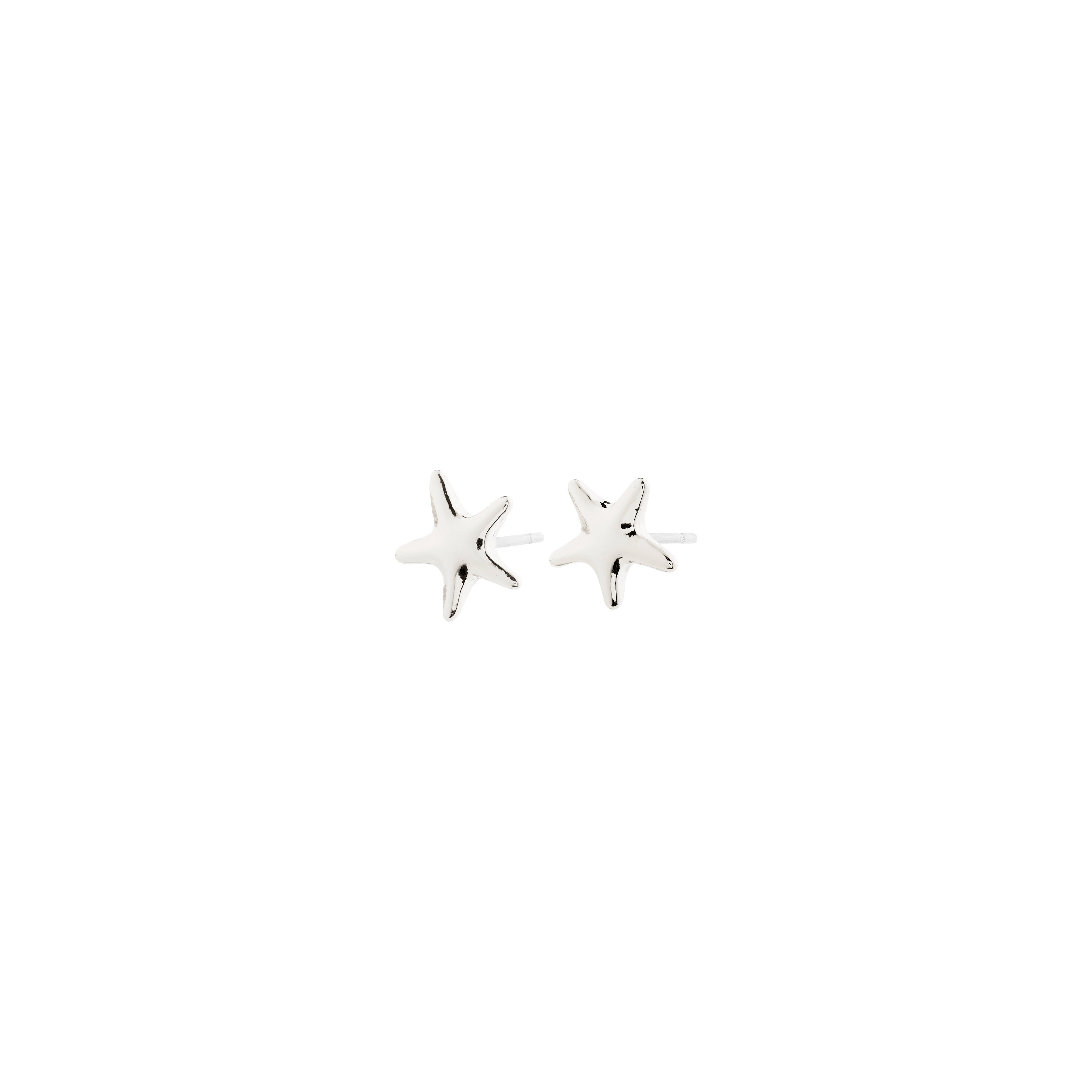 ANDRÉ earrings, silver-plated starfish studs, inspired by sea charm. Perfect for adding a fresh, relaxed touch to your daily style.