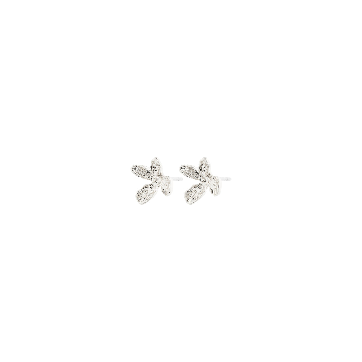 AGLAIA earrings silver-plated, featuring delicate, nature-inspired floral studs by Pilgrim, crafted from 99% recycled material for a stylish, eco-conscious look.